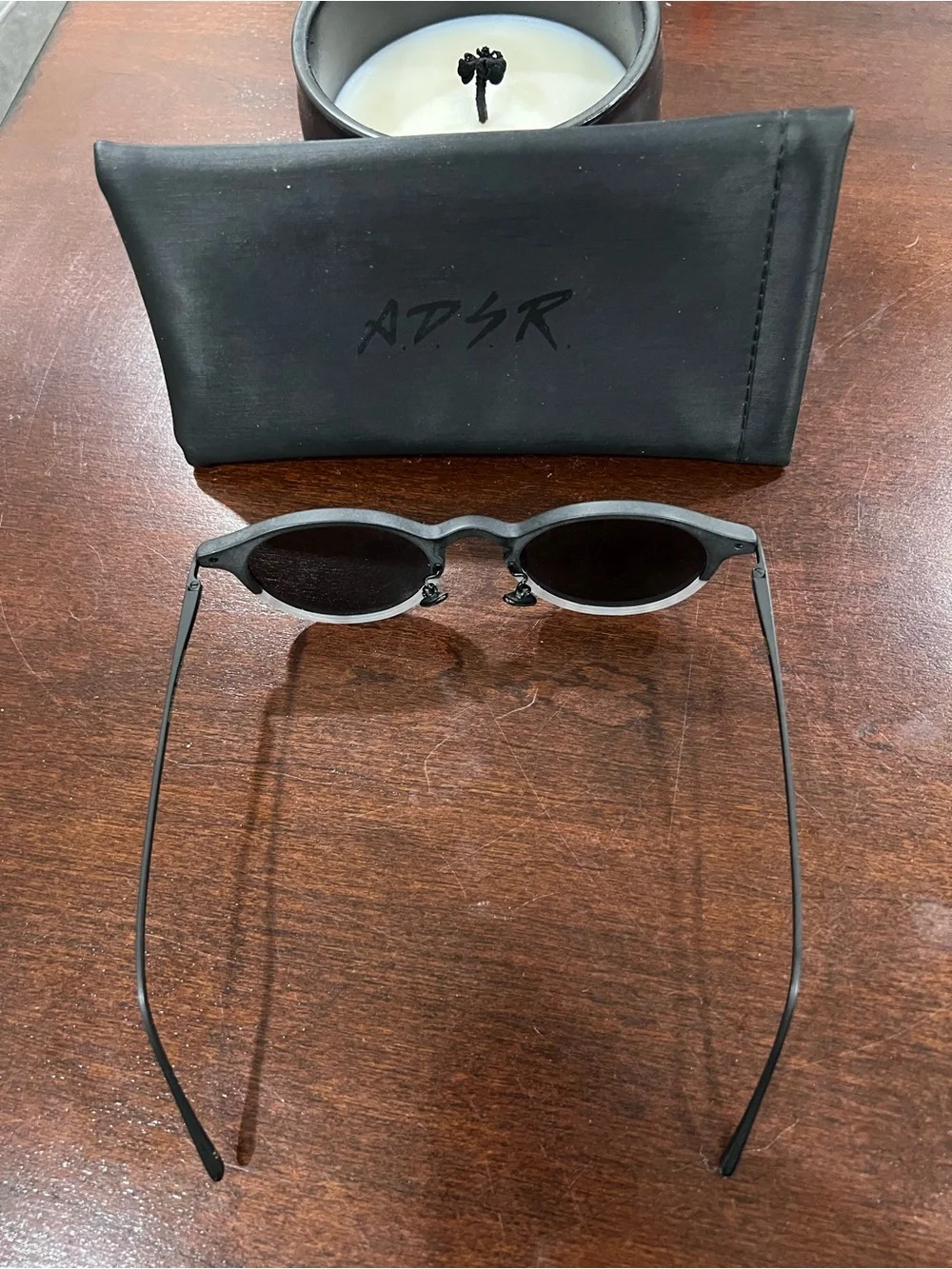 Men's Round ADSR Polarized Sunglasses in Black/Gray Authentic from Tokyo